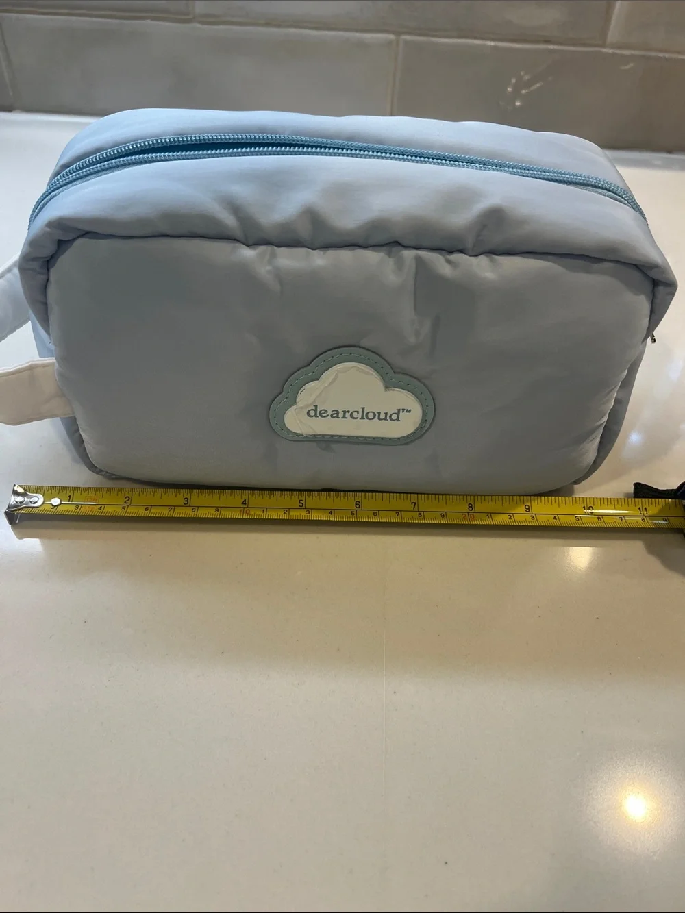 dearcloud Light Blue Cosmetic Pouch with Cloud Tag New!